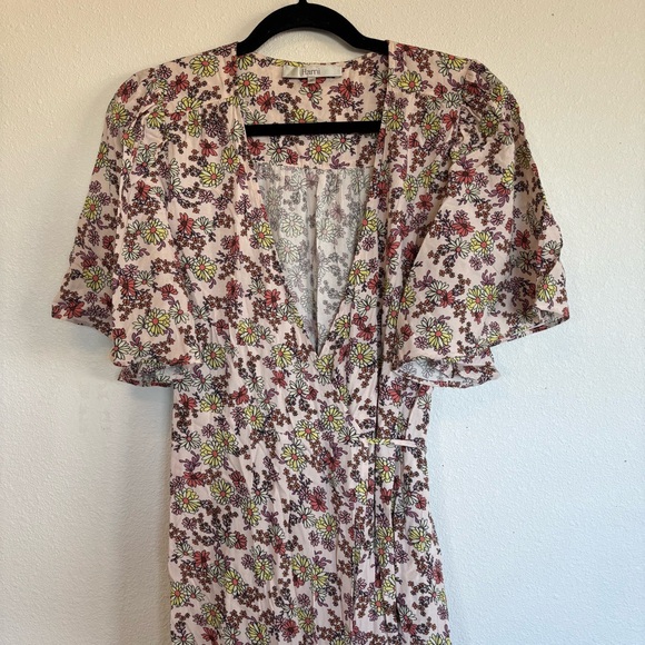 Harni Size 10 Ophelia Midi Floral Wrap Dress - Picture 1 of 11